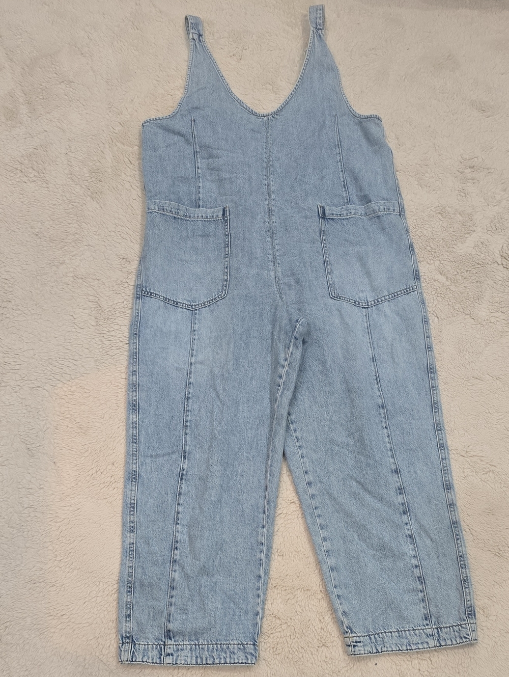 Maurices Light Blue Denim One-Piece Overalls